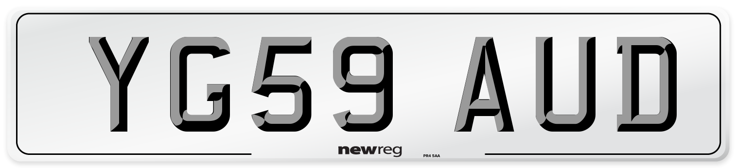 YG59 AUD Number Plate from New Reg